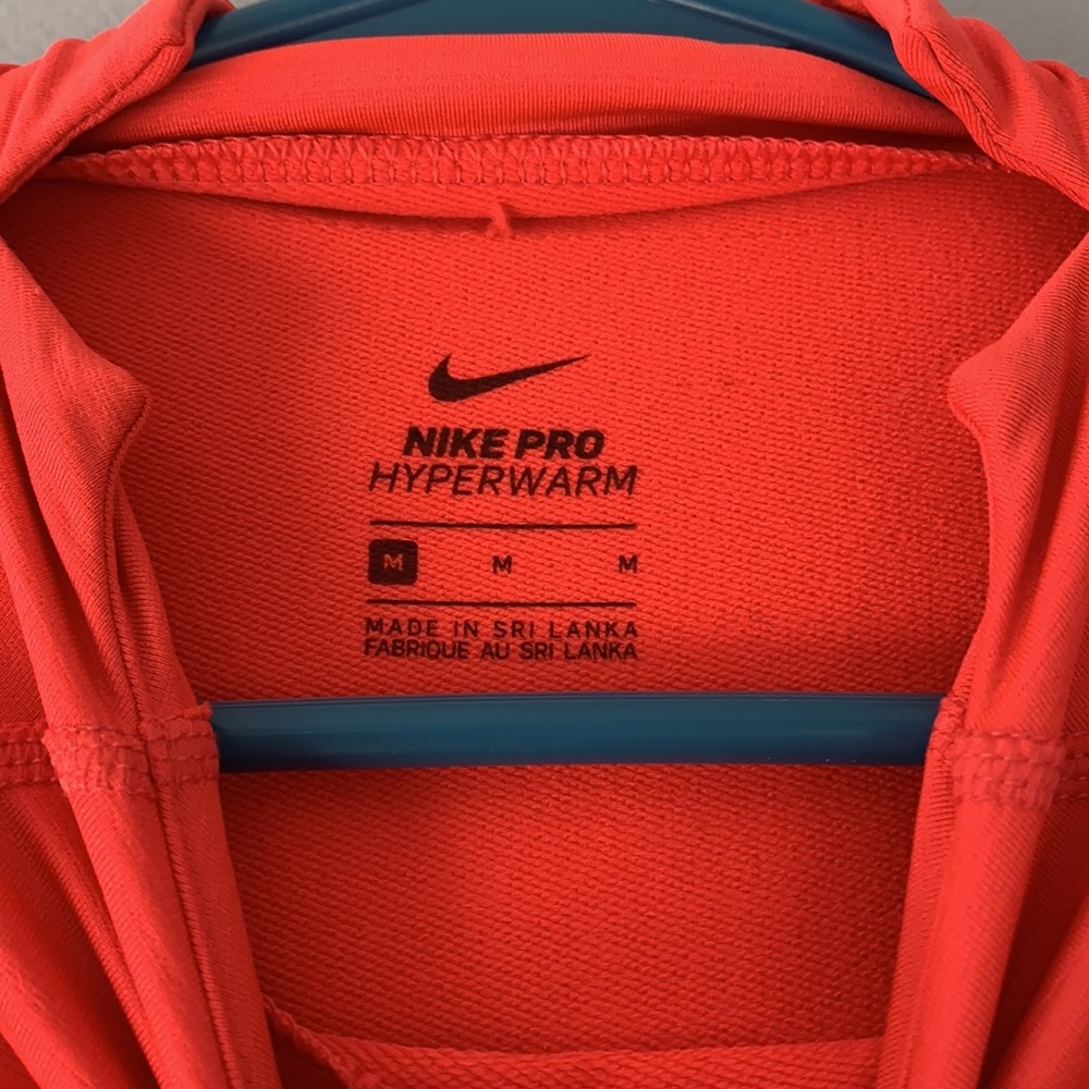 Nike Pro Hyperwarm Pullover Ember Glow/Peach Crea… - image 8